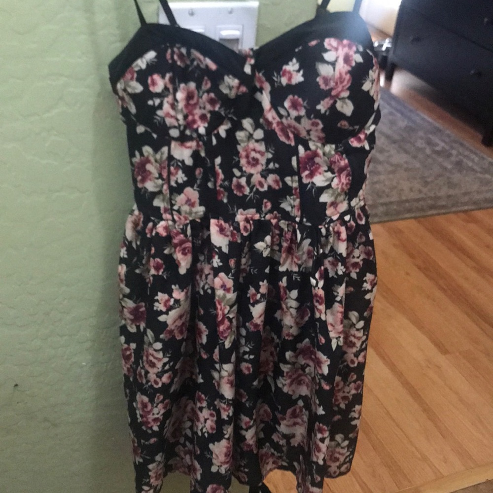 Black and beautiful floral dress